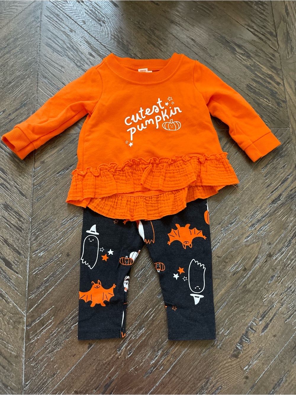 Cat & Jack Orange Cutest Pumpkin Halloween Set Size 0-3M